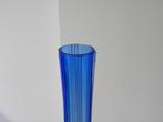 Art deco Hoge Vaas blauw/transparant, Ophalen of Verzenden