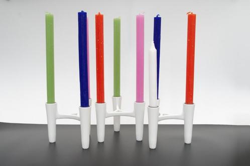 Koziol - 3 Stapelkandelaars  "Hommage", Huis en Inrichting, Woonaccessoires | Kandelaars en Kaarsen, Gebruikt, Kandelaar, Minder dan 25 cm