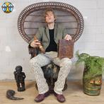 Vintage Rotan Peacock chair Emmanuelle / Pauwen stoel (H149), Antiek en Kunst, Ophalen of Verzenden