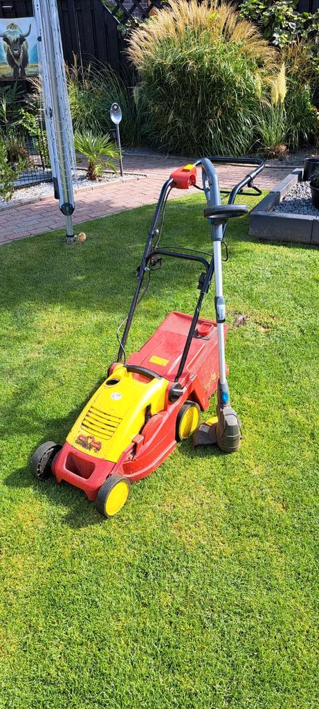 Wolf Grasmaaier + Kantjesknipper - Goed Onderhouden, Tuin en Terras, Grasmaaiers, Gebruikt, Elektrische grasmaaier, 40 t/m 49 cm