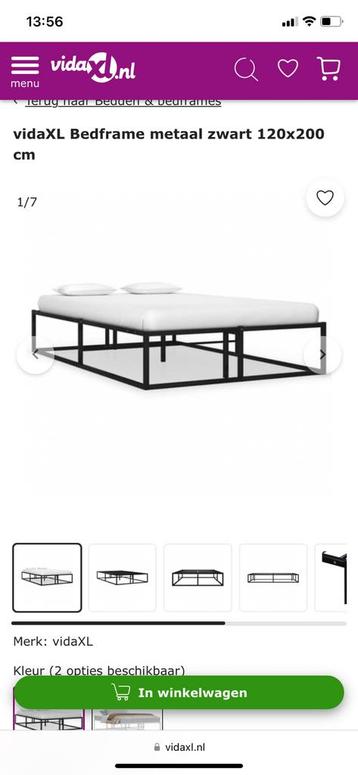 Vida XL bedframe nieuw 120 x 200cm (twijfelaar) beschikbaar voor biedingen