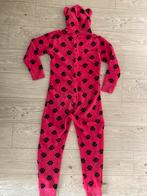 Onesie/ pyjama 9th Avenue Roze met zwarte opdruk 158/164, Kinderen en Baby's, Nacht- of Onderkleding, Meisje, Ophalen of Verzenden