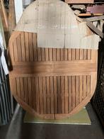 Ovalen teakhouten uittrek tafel a-grade hout onbewerkt, Ophalen, Nieuw