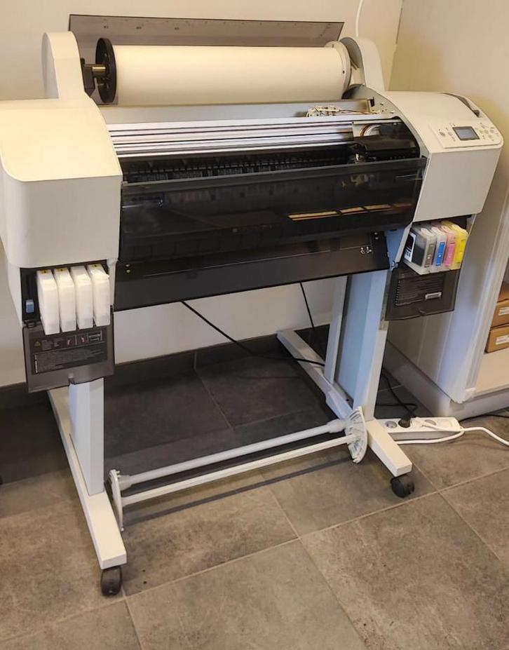 DTF Printer 60 cm Epson DX5 Chipless + Druk pers40x50, Computers en Software, Printers, Zo goed als nieuw, Ophalen