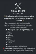 Thomas Sloop: Inkoop metalen & apparatuur, Ophalen of Verzenden