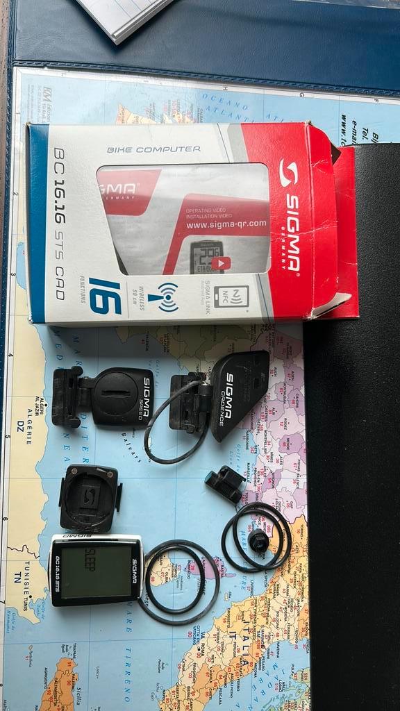 Sigma fietscomputer BC 16.16 STS CAD, Fietsen en Brommers, Fietsaccessoires | Fietscomputers, Gebruikt, Snelheidssensor, Ophalen of Verzenden