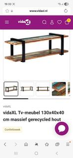 Te koop tv meubel gerecycled hout., Ophalen, Zo goed als nieuw, 25 tot 50 cm, Minder dan 100 cm