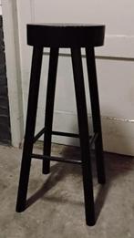 Mooie houtenZwarte barkruk, 1 kruk, Ophalen, Zo goed als nieuw, 60 tot 90 cm