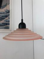 Vintage glazen ufo hanglamp roze, Minder dan 50 cm, Kunststof, Ophalen of Verzenden, Zo goed als nieuw