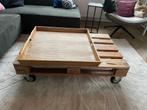 Salontafel pallet met dienblad, Huis en Inrichting, Tafels | Salontafels, Ophalen, Gebruikt, 100 tot 150 cm, 50 tot 100 cm