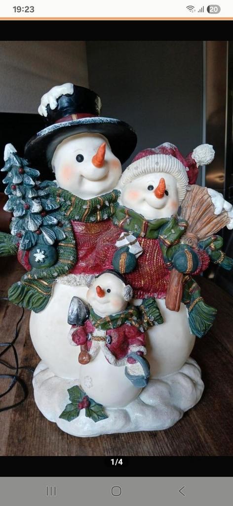 Mooie kerstsneeuwpop met verlichting, Diversen, Kerst, Ophalen