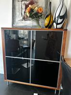 Prachtige Bert Plantagie kast zwart glas, Ophalen, 25 tot 50 cm, Glas, Minder dan 150 cm