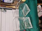 vazen dik glas vierkantig zwaar 2 stuks, Huis en Inrichting, Woonaccessoires | Vazen, Ophalen of Verzenden, 'T Olde Gre-j, Info@toldegrej.nl