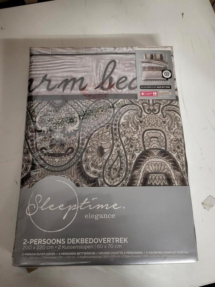 Sleeptime Elegance Dekbedovertrek 200x220, Huis en Inrichting, Slaapkamer | Beddengoed, Nieuw, Dekbedovertrek, Tweepersoons, Overige kleuren