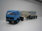 Herpa Mercedes ng silotrailer Heemex heemstede., Ophalen of Verzenden, Gebruikt, Bus of Vrachtwagen, Herpa