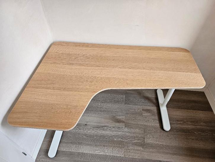 Hoekbureau links 160 x 80 (Ikea Bekant), Huis en Inrichting, Bureaus, Zo goed als nieuw, Bureau, In hoogte verstelbaar, Ophalen