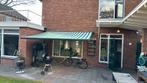 Zonnescherm 3,87 breed, Tuin en Terras, Zonneschermen, Ophalen of Verzenden, Zo goed als nieuw, Knikarmscherm