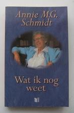 Wat ik nog weet - Annie M.G. Schmidt, Ophalen of Verzenden, Gelezen, Kunst en Cultuur