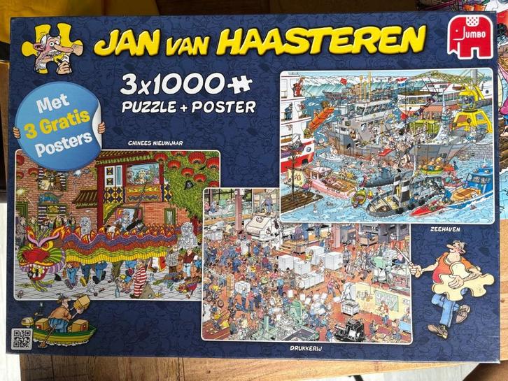 Jan van Haasteren 3x 1000st, Hobby en Vrije tijd, Denksport en Puzzels, Gebruikt, Legpuzzel, Meer dan 1500 stukjes, Ophalen of Verzenden