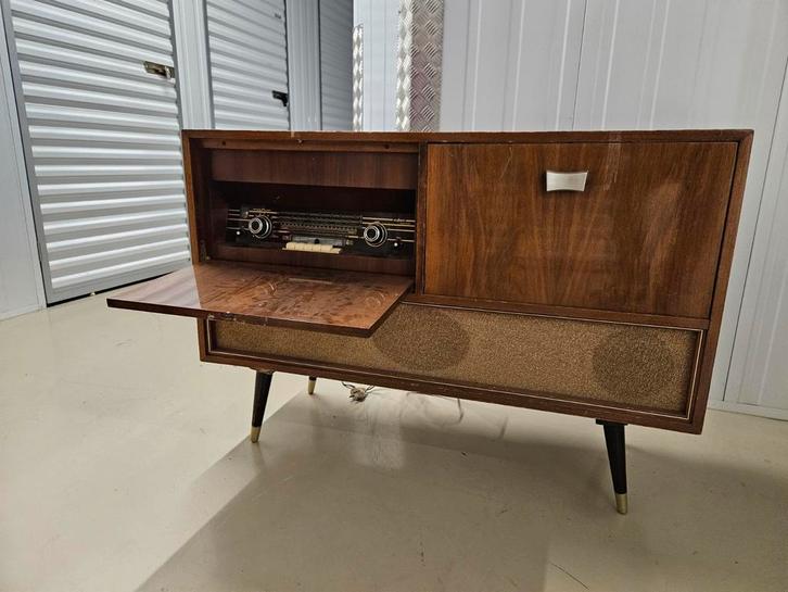 Vintage Radio Meubel Philips, Antiek en Kunst, Antiek | Tv's en Audio, Ophalen