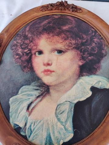 
2x Antiek schilderij Vintage Frans repro Jean-Baptiste Greu beschikbaar voor biedingen