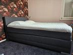 Bed 220 x 160cm boxspring grijs, Huis en Inrichting, Slaapkamer | Boxsprings, Ophalen, Gebruikt, Tweepersoons, Grijs