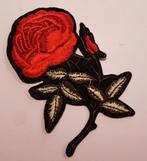 Roos Strijkembleem 10 cm x 9 cm NIEUW, Hobby en Vrije tijd, Nieuw, T, Ophalen of Verzenden, H