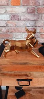 Grote 28cm Goudkleurig Stier Beeld♥️SALE VERKOOP♥️, Ophalen of Verzenden, Nieuw, Dier