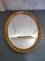 Antieke ovale gouden spiegel, Antiek en Kunst, Antiek | Spiegels, Ophalen of Verzenden, Ovaal, Minder dan 50 cm