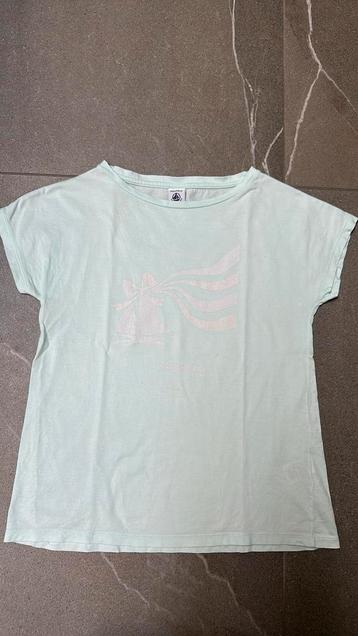 PETIT BATEAU | Leuk shirtje mintgroen | 140 beschikbaar voor biedingen