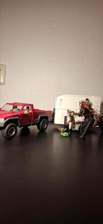 Shleich Auto met trailer en paard, Ophalen of Verzenden, Zo goed als nieuw