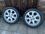 2 velgen met goede banden voor Mitsubishi Golt, Ophalen, Gebruikt, 15 inch, Banden en Velgen