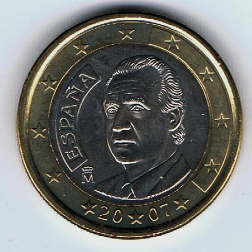 22-2015 Spanje 1 euro 2007, Postzegels en Munten, Munten | Europa | Euromunten, Losse munt, 1 euro, Spanje, Verzenden