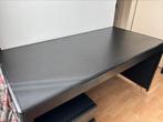 Zwart Bureau met bijpassende kast en rolblok, Huis en Inrichting, Ophalen, Gebruikt, Bureau