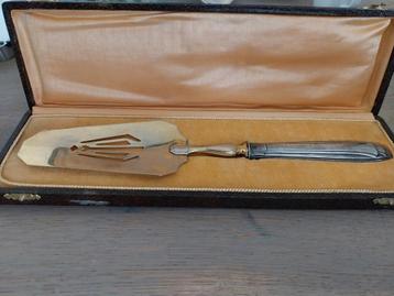 Antieke Franse Art Deco Taartschep in Doos beschikbaar voor biedingen