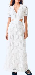 BA&SH PATCHWORK MAXI-JURK, KANTEN CUT-OUTS, XS (NEW €567)💖, Wit, Ophalen of Verzenden, Zo goed als nieuw, Ba&sh