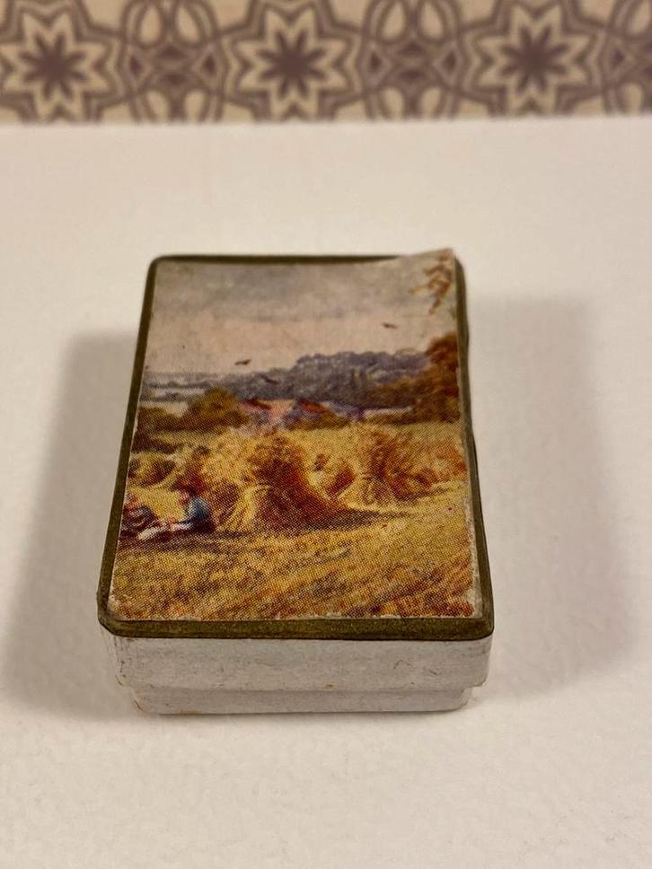 Antiek sieradendoosje, hooi op het land, Antiek en Kunst, Curiosa en Brocante, Ophalen of Verzenden