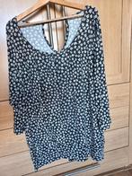 Zwart wit gebloemde tuniek, ¾ mouw, maat 48., Ophalen of Verzenden, Gedragen, Zwart, Shirt of Top