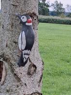 grote bonte specht keramiek raku vogel, Antiek en Kunst, Ophalen of Verzenden