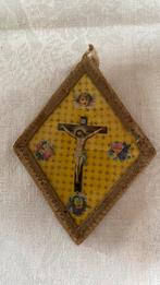 Handgemaakt devotie schilderijtje, Antiek en Kunst, Antiek | Religie, Ophalen of Verzenden