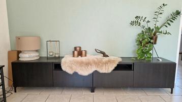 Tv meubel Besta 2 x 1,20mtr zwart/bruin