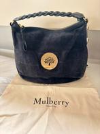 Originele donkerblauwe suede Mulberry Daria hobo handtas, Ophalen of Verzenden, Gebruikt, Blauw, Handtas