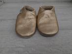 Goudkleurige leren babyslofjes maat 19-20, Slofjes, Gebruikt, Meisje, Baby-Slofje