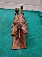 houten beeld buffels platteland, Ophalen of Verzenden