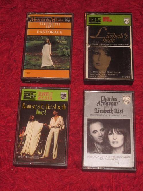 Cassettebandjes - 4 st. - Liesbeth List., Cd's en Dvd's, Cassettebandjes, Zo goed als nieuw, Origineel, Nederlandstalig, 2 t/m 25 bandjes