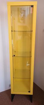 Vitrinekast kast Ikea geel of blauw, Ophalen, Gebruikt, 50 tot 100 cm, 150 tot 200 cm