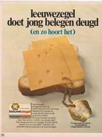 Retro reclame 1970 Leeuwezegel onder jonge kaas zuivel, Verzenden, Overige typen