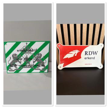 Setje Rdw muurschildjes / Rdw wandborden beschikbaar voor biedingen