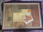 Repro met herfstkleuren achter glasplaat in houten lijst, Nieuw, Overige typen, Ophalen of Verzenden, 100 tot 125 cm