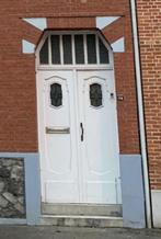 Prachtige Art deco dubbele voordeur met kozijn uit 1921, Doe-het-zelf en Verbouw, Deuren en Horren, 215 cm of meer, 120 cm of meer